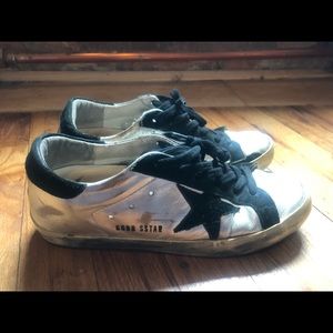Silver low top Golden Goose